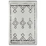 Conceptum Alfombra de pasillo Eaves 80 x 300 cm Blanco y negro